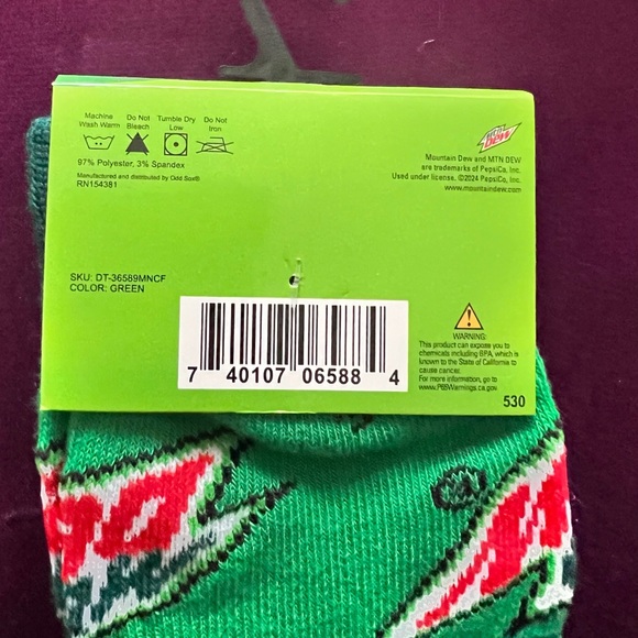 3 for $13 Mountain Dew socks - Picture 3 of 4